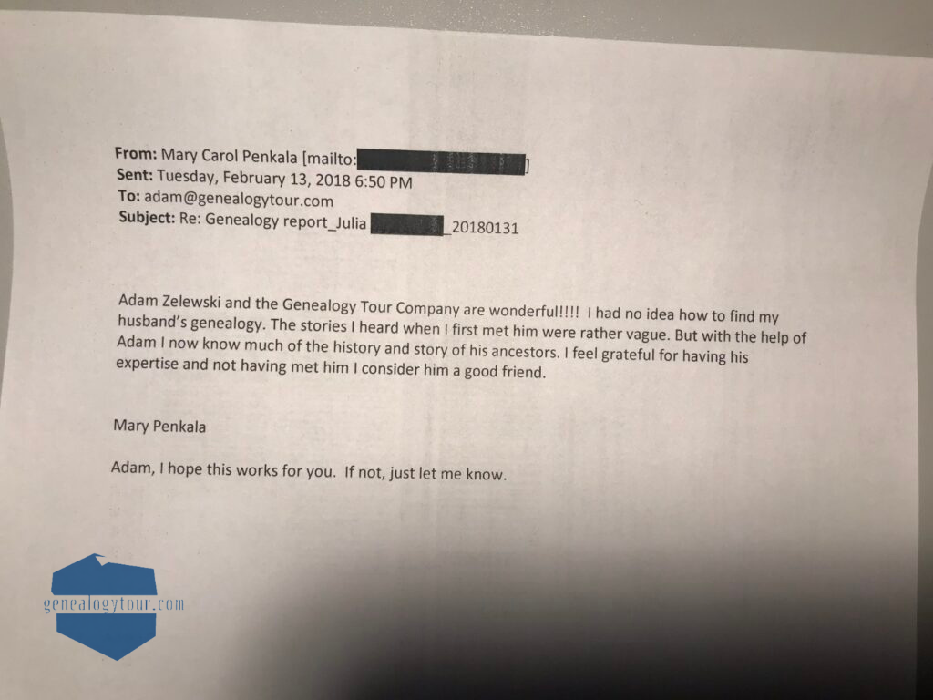 email, genealogical service recommendation 